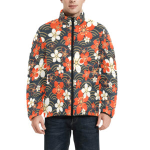 RXCH Warm Flowers Men's Lightweight Bomber Jacket