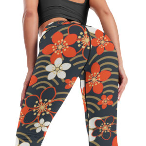 RXCH Warm Flowers Women's Comfort Sports Yoga Pants