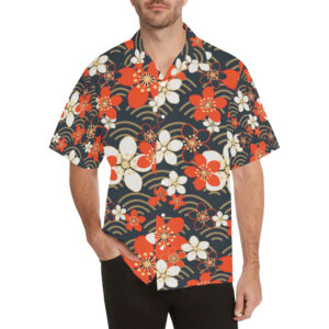 RXCH Warm Flowers Men's All Over Print Hawaiian Shirt